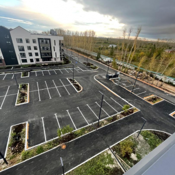 Асфальтирование парковки - Благострой - укладка брусчатки. Бетонные топпинговые полы. Асфальтирование.